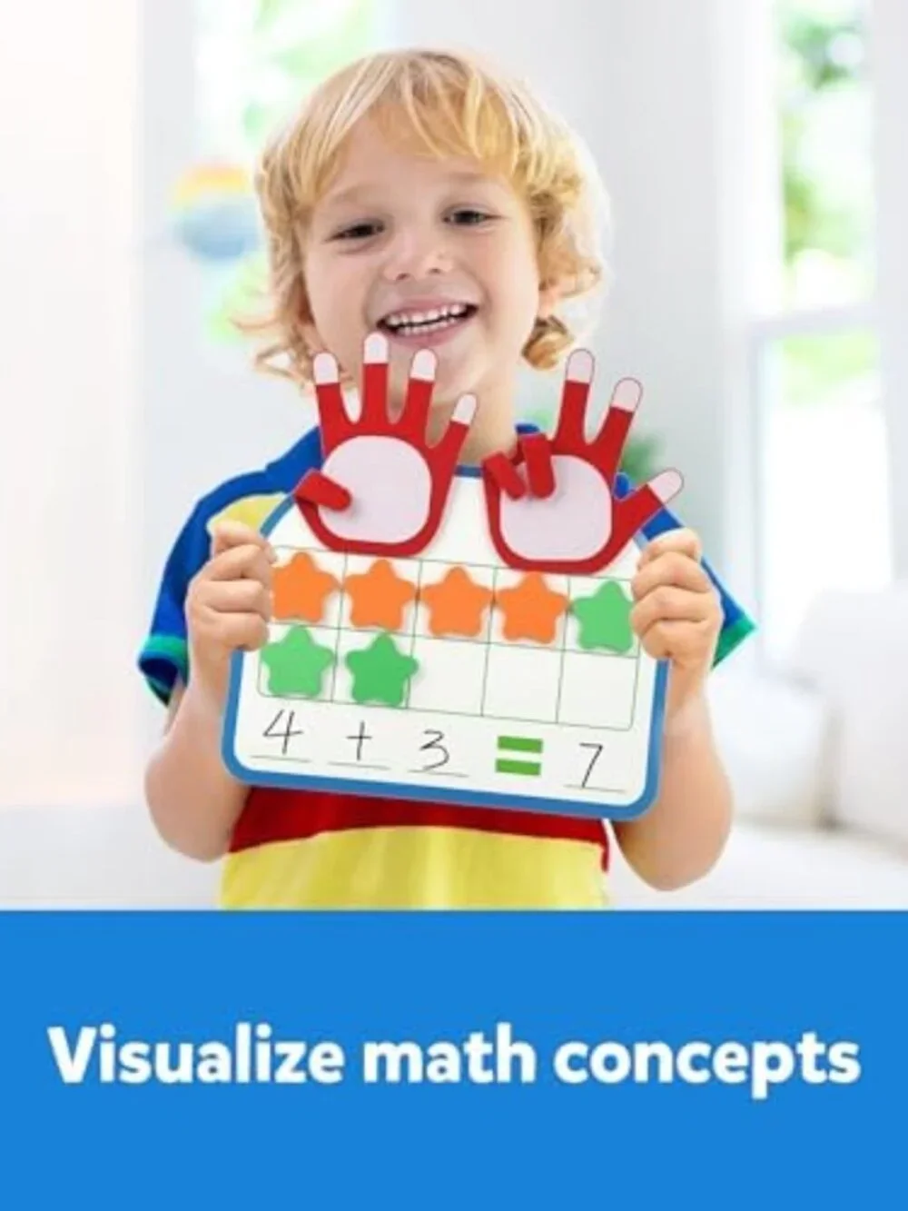 Montessori Math Manipulatives - Magnetic Counting Blocks & Dry Erase Board Toy
